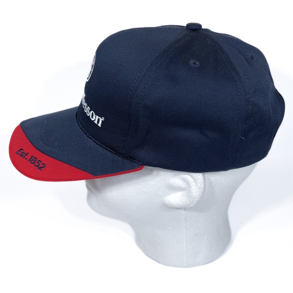 Smith & Wesson Baseball Hat Cap Leather StrapBack Made In USA Embroidered - Picture 2 of 6